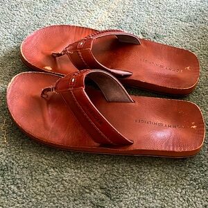 Tommy Hilfiger leather flip flops